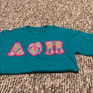 AOII stitched letter T-shirt